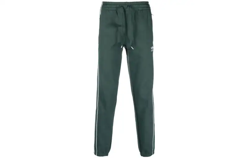 Adidas Originals Knitted Sweatpants Men's Green Moderate Cuffed Pants