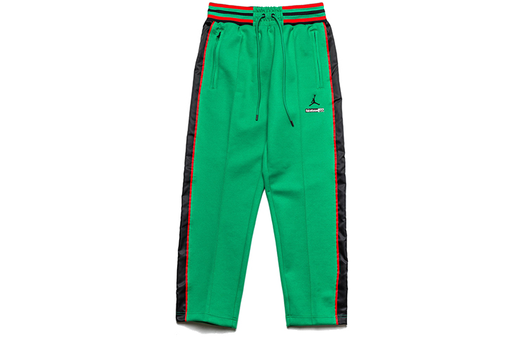 Jordan X FACETASM Knitted Sweatpants Men's Green Moderate Straight Fit Pants