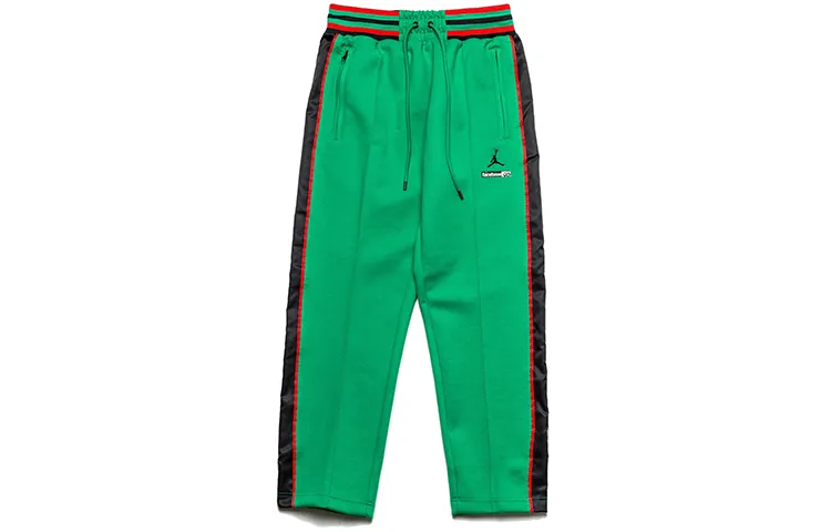 Jordan X FACETASM Knitted Sweatpants Men's Green Moderate Cuffed Pants