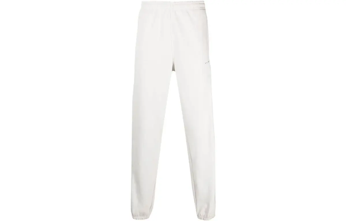 Adidas Knitted Sweatpants Men's White Moderate Cuffed Pants