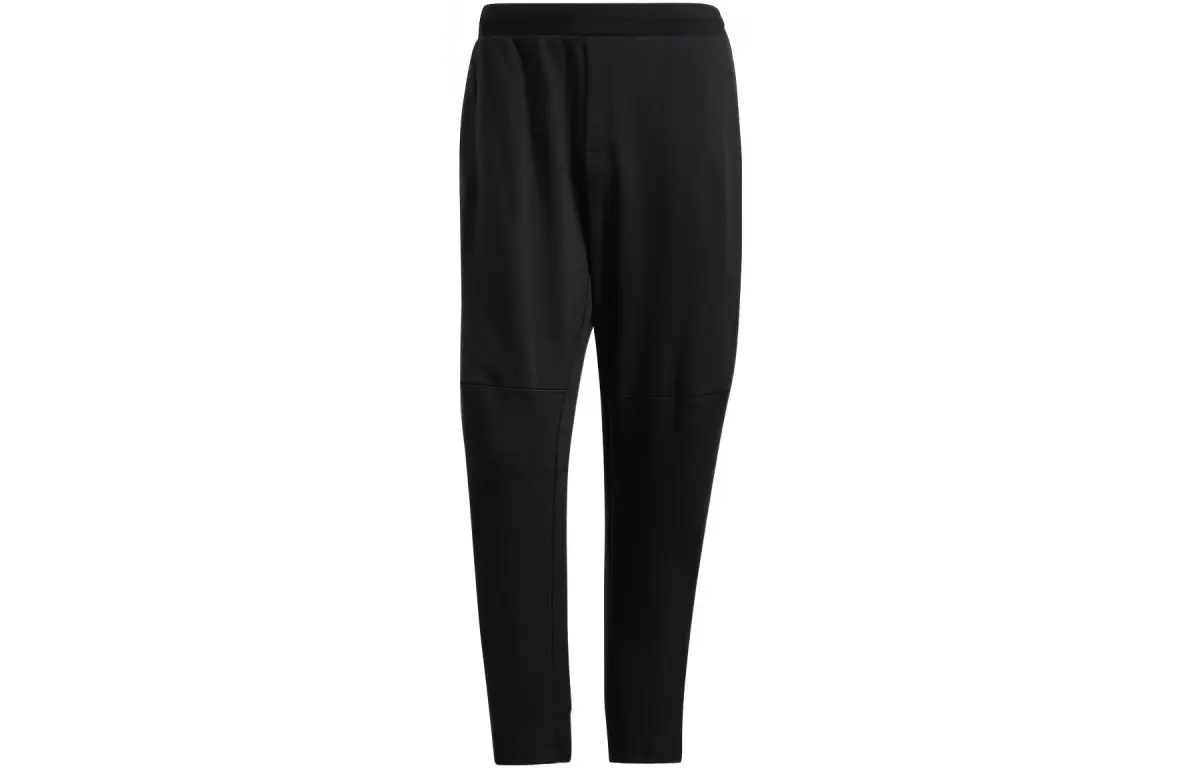 Adidas Knitted Sweatpants Men's Black Moderate Straight Fit Pants