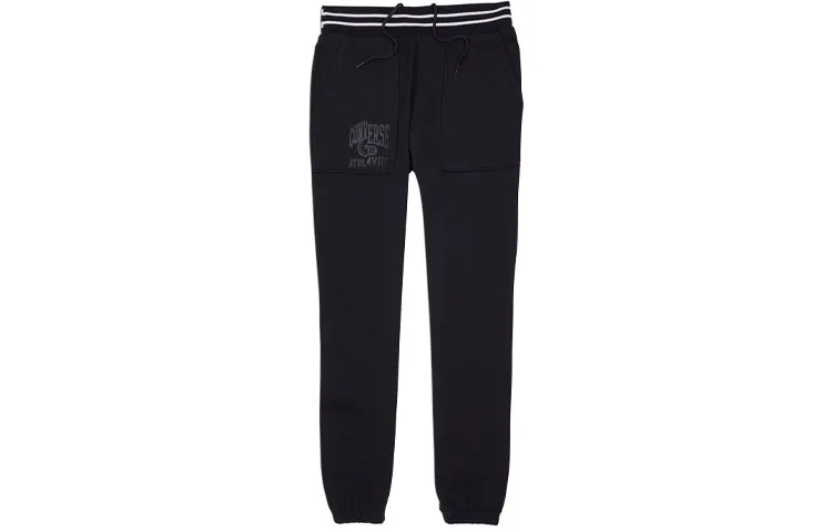 Converse Knitted Sweatpants Men's Black Moderate Straight Fit Pants