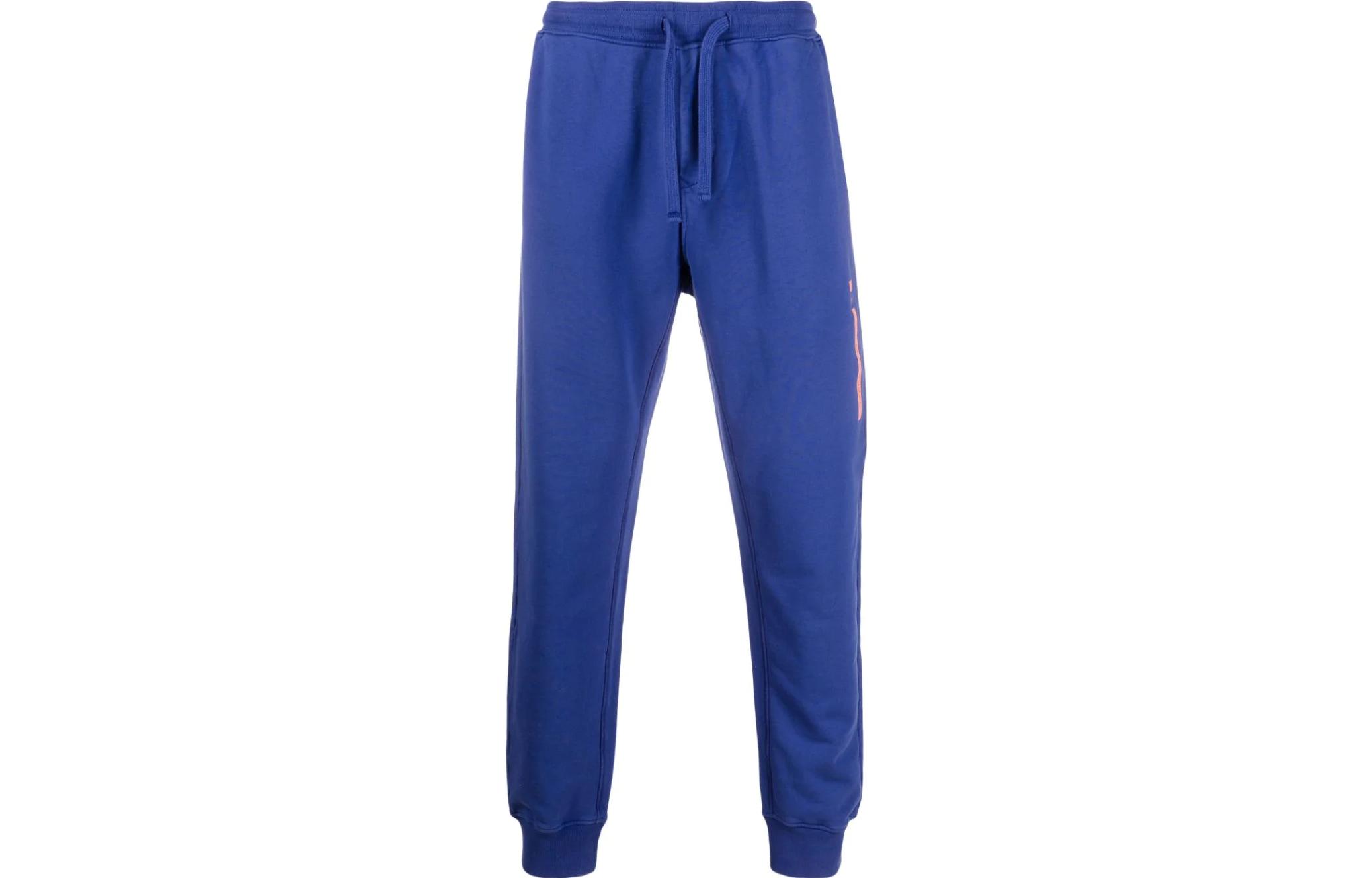STONE ISLAND Knitted Sweatpants Men's Blue Moderate Slim Fit Pants