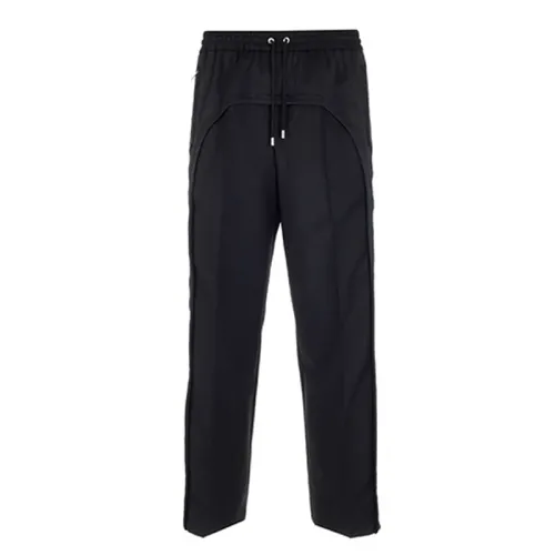 Burberry Casual Pants Men's Black Moderate Straight Fit Pants