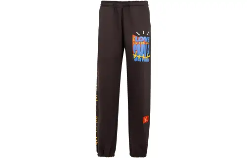 Travis Scott Knitted Sweatpants Men's Umber Moderate Straight Fit Pants