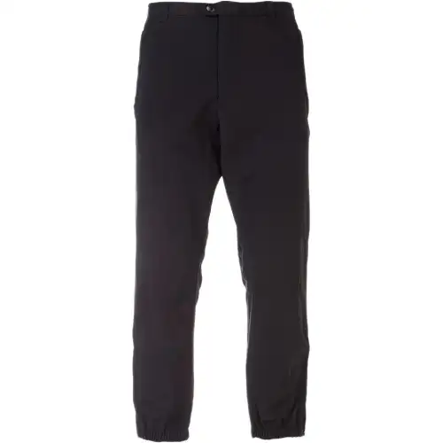 PRADA Knitted Sweatpants Men's Black Moderate Cuffed Pants