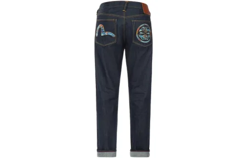 EVISU Jeans Men's Denim Blue Moderate Straight Fit Pants