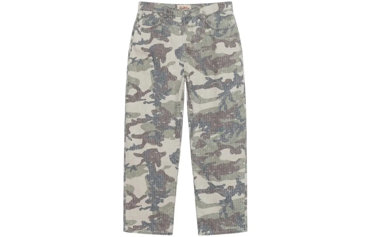 Stussy SS24 Drop2 Jeans Unisex Deep Forest Camouflage
