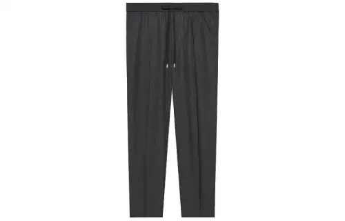 GUCCI Knitted Sweatpants Men's Dark Gray Moderate Straight Fit Pants