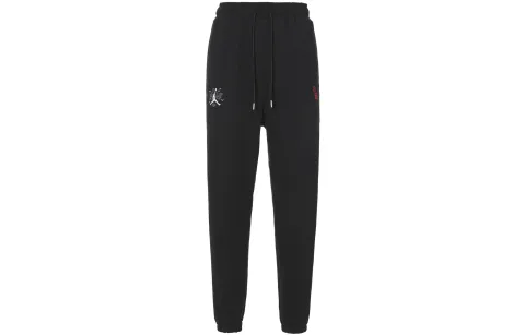 Jordan J Cny Pant Knitted Sweatpants Men's Black Moderate Cuffed Pants