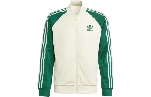 adidas originals SST Track Zip Up Track Jacket Beige/Green
