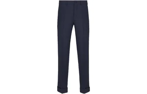 DIOR Quarterly New Products Casual Pants Men's Blue Moderate Straight Fit Pants