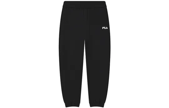 FILA ORIGINALE Loose Fit With Fleece Lined Cuff Knitted Sweatpants Men's Jet Black