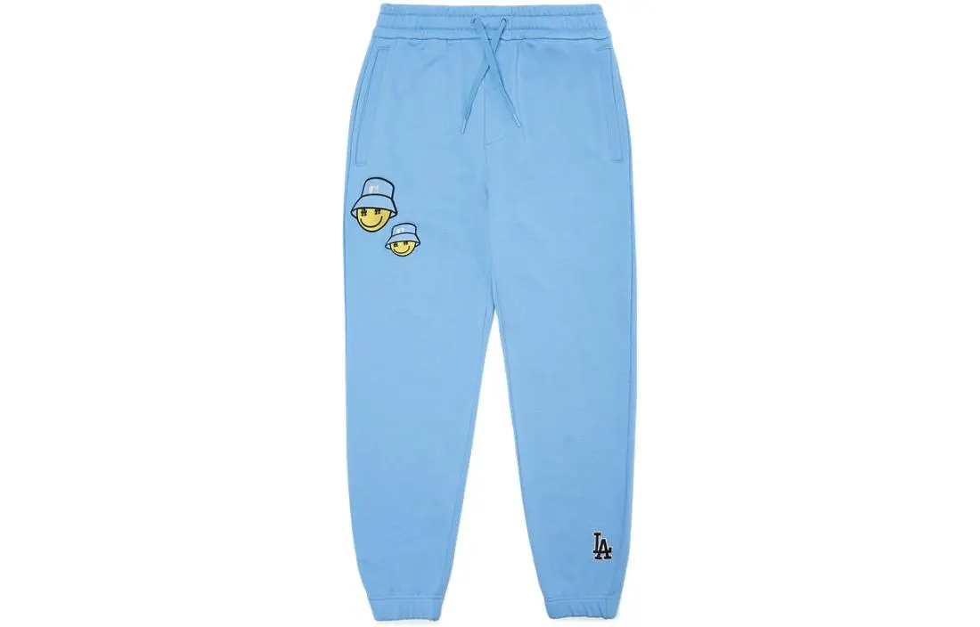 MLB Knitted Sweatpants Unisex Blue Moderate Cuffed Pants