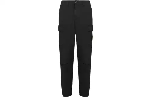 STONE ISLAND Cargo Pants Men's Black Moderate