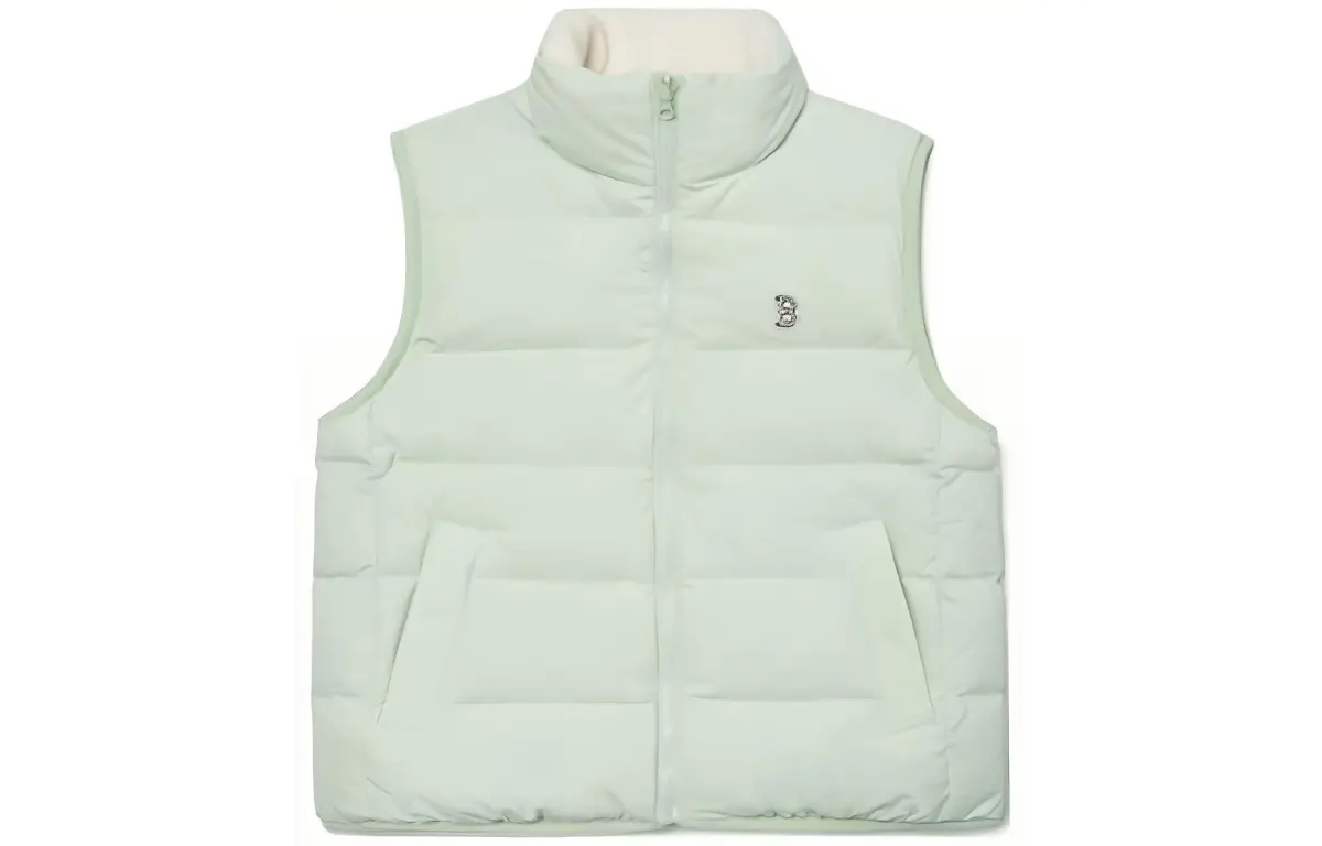 MLB Down Jackets Unisex Green Stand Collar Moderate Reversible