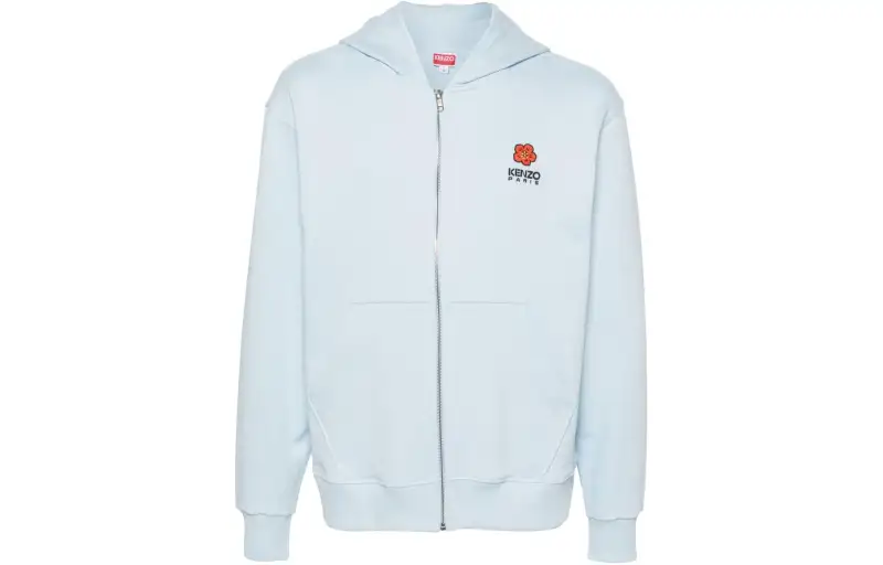 KENZO Jackets Men's Blue Hooded Moderate Other