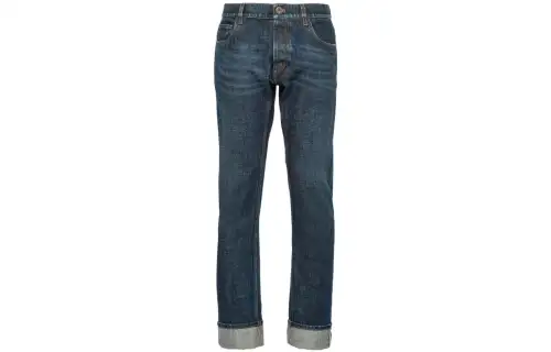 PRADA Jeans Men's Blue Moderate Straight Fit Pants