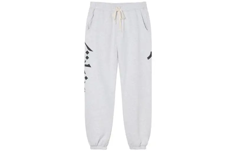 Stussy Knitted Sweatpants Unisex Gray Moderate Cuffed Pants