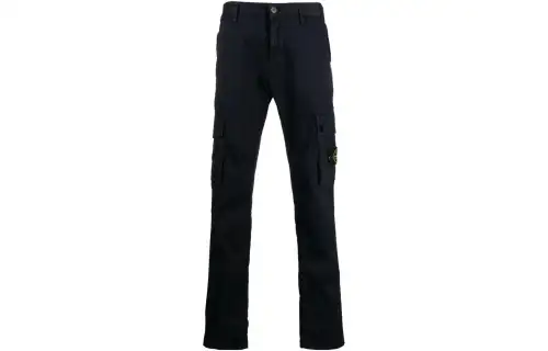 STONE ISLAND Compass Motif Straight Leg Trousers