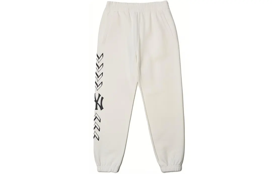 MLB Knitted Sweatpants Unisex White Moderate Cuffed Pants