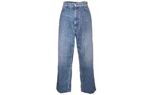 Balenciaga Jeans Men's Blue Moderate Wide Leg Pants