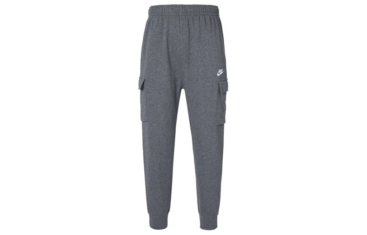 Nike Knitted Sweatpants Men's Gray Moderate Cuffed Pants