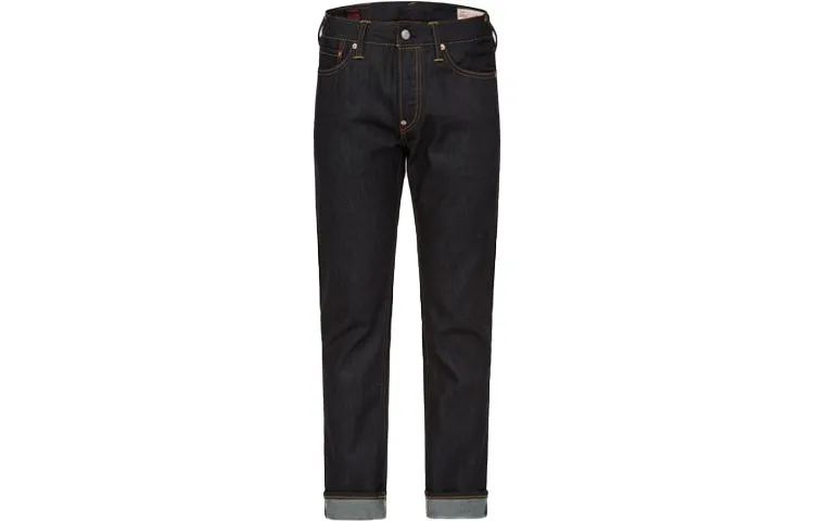 EVISU Tapered Pants Stretch Moderate Jeans Men's Denim Blue