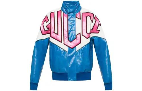 GUCCI SS23 Leather Jacket Men's Blue