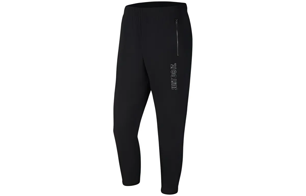 Nike Knitted Sweatpants Men's Black Moderate Tapered Pants