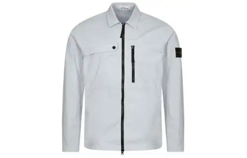 STONE ISLAND SS24 Jackets & Coats Men's Ice Frost Blue