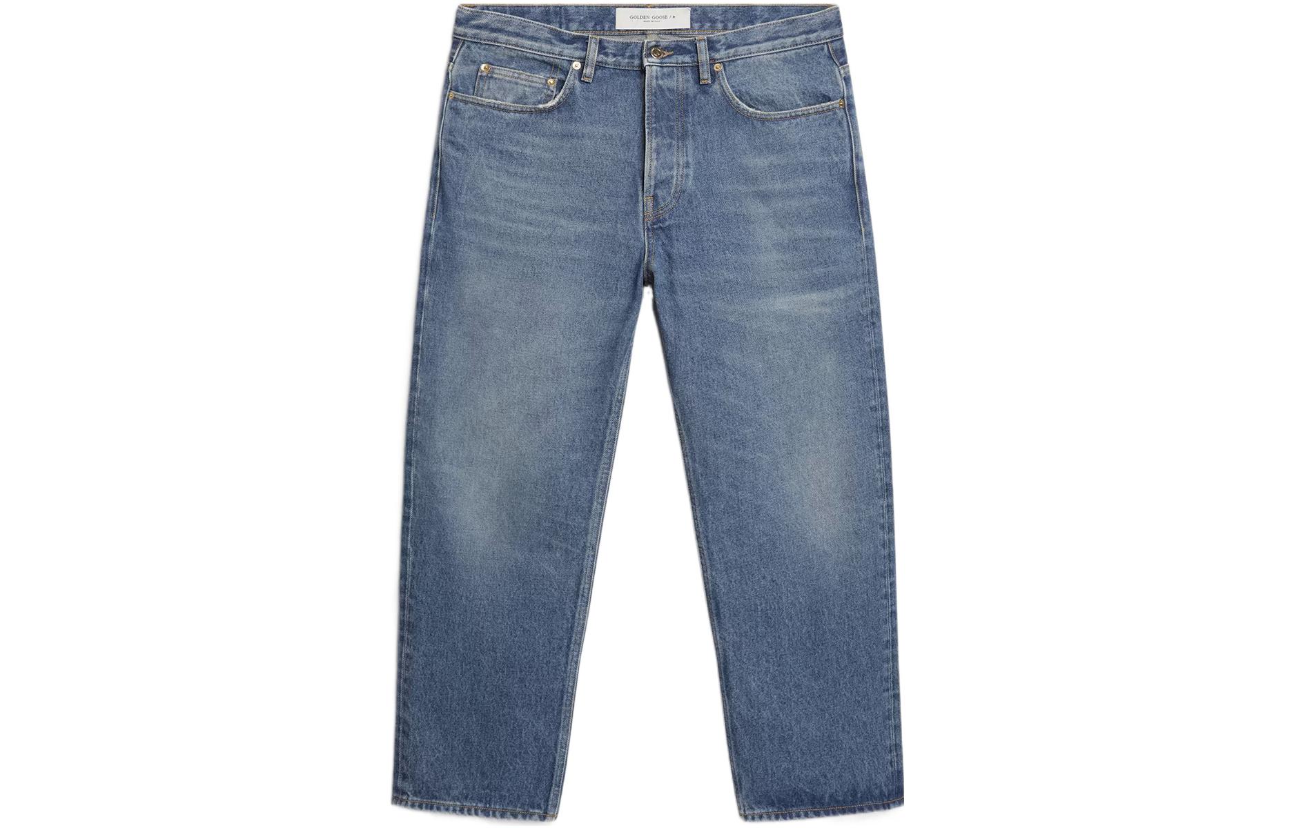 Golden Goose SS23 NEW JOURNEY COLLECTION series stone washed effect jeans for men blue