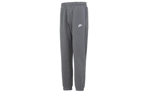 Nike As M Nsw Club Pant Cf Bb Logo Print Fleece Lined Thermal Elastic Cuff Knitted Sweatpants Men's Gray