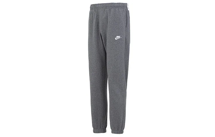 Nike As M Nsw Club Pant Cf Bb Logo Print Fleece Lined Thermal Elastic Cuff Knitted Sweatpants Men's Gray