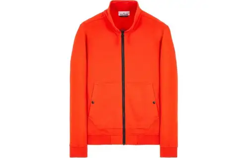 STONE ISLAND Jackets Men's Red Stand Collar Moderate Other