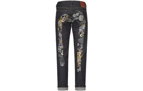 EVISU Jeans Men's Denim Blue Moderate Slim Fit Pants