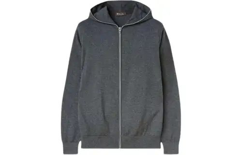 Loro Piana Hood Leasure Bomber Jackets & Coats Men's Gray