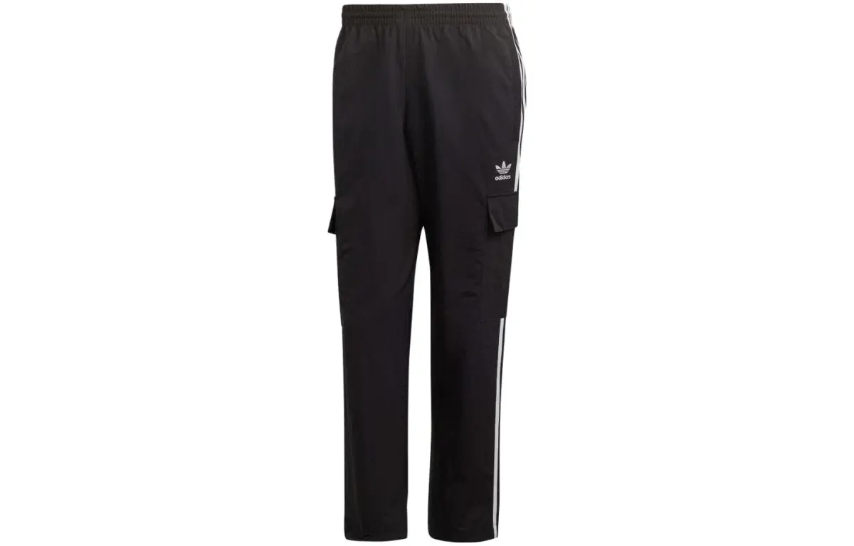 Adidas Originals 3 Stripes Cargo Pants Japan Version Men's Black