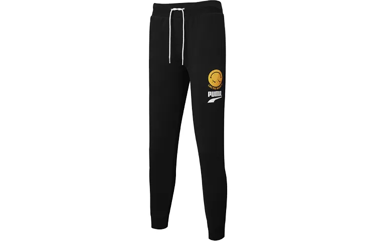 PUMA Casual Pants Men's Black Moderate Cuffed Pants