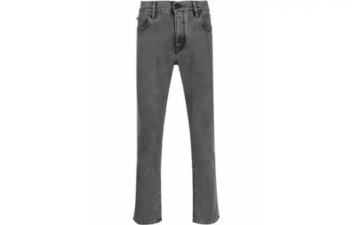 OFF WHITE Diag stripe Print Slim Fit Jeans