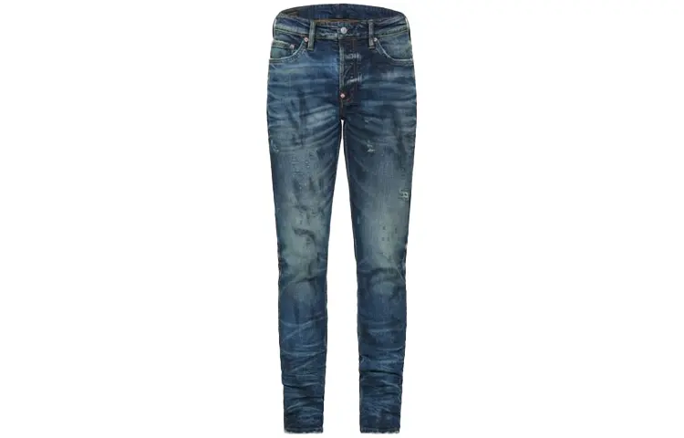 EVISU Slim Fit Pants Stretch Moderate Jeans Men's Denim Blue