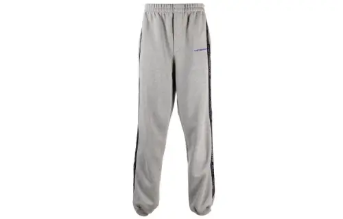 Vetements Knitted Sweatpants Unisex Gray Moderate Cuffed Pants