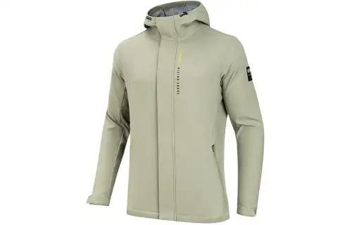 Anta Variety Training Collection Thickened And Fleece Lined Hooded Print Letter Jackets & Coats Men's Dried Olive