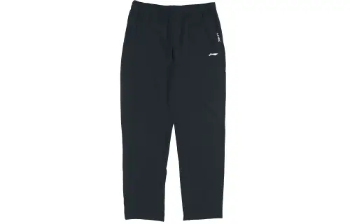 Li Ning Knitted Sweatpants Men's Black Moderate Straight Fit Pants