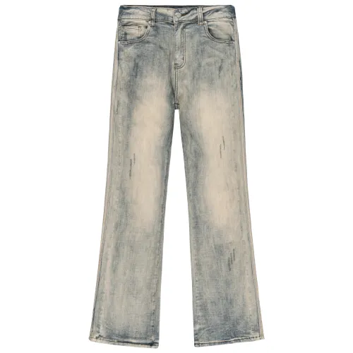 XINYINSU Jeans Unisex Yellow Mud