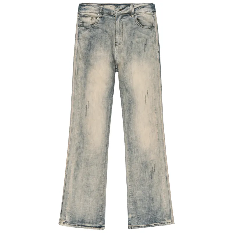 XINYINSU Jeans Unisex Yellow Mud