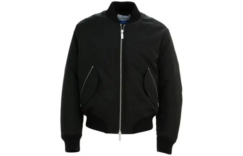 OFF WHITE Logo embroidered Padded Bomber Jacket