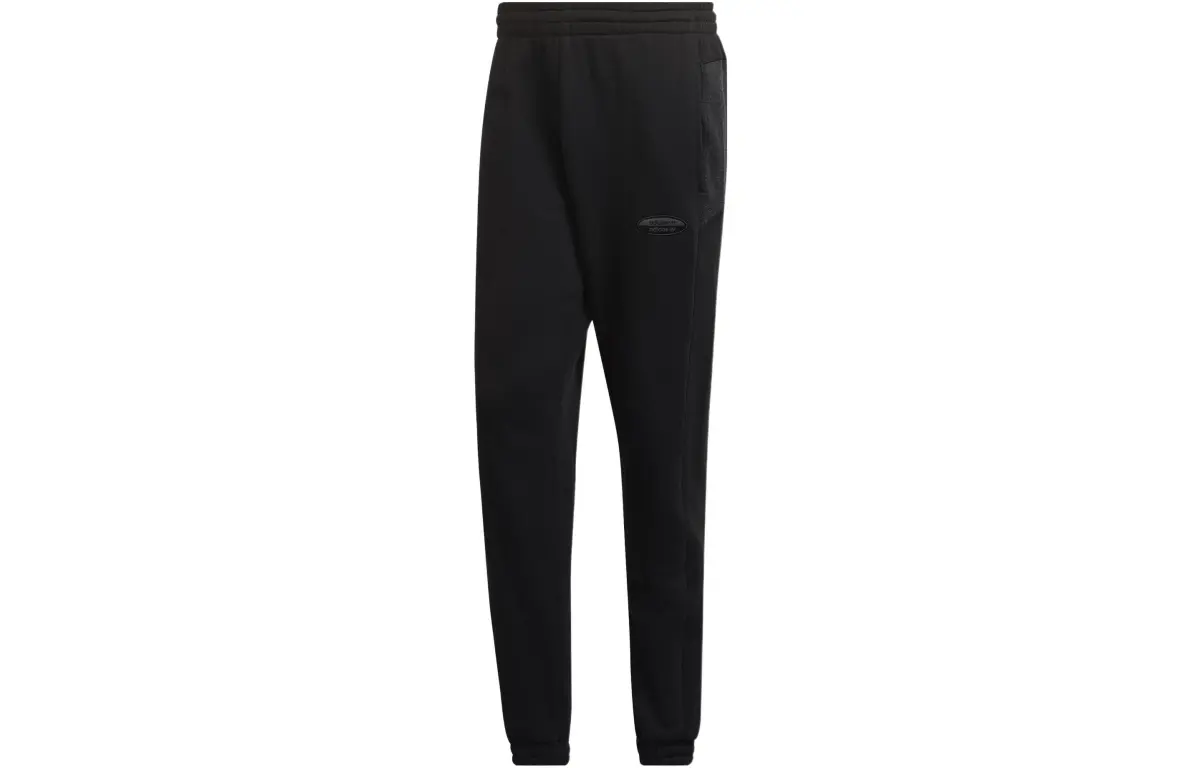 Adidas Originals Knitted Sweatpants Men's Black Moderate Cuffed Pants