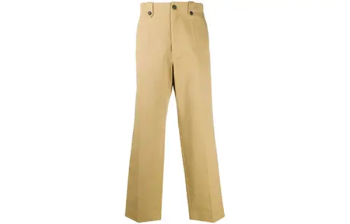 LOEWE Casual Pants Men's Khaki Moderate Wide Leg Pants