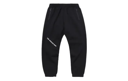 Li Ning Cuffed Fleece Lined Loose Fit Casual Pants Winter Men's Black